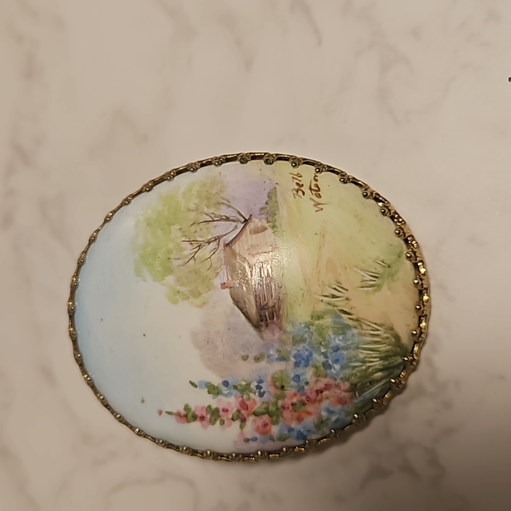 Vintage Beth Watson Handpainted Brooch
